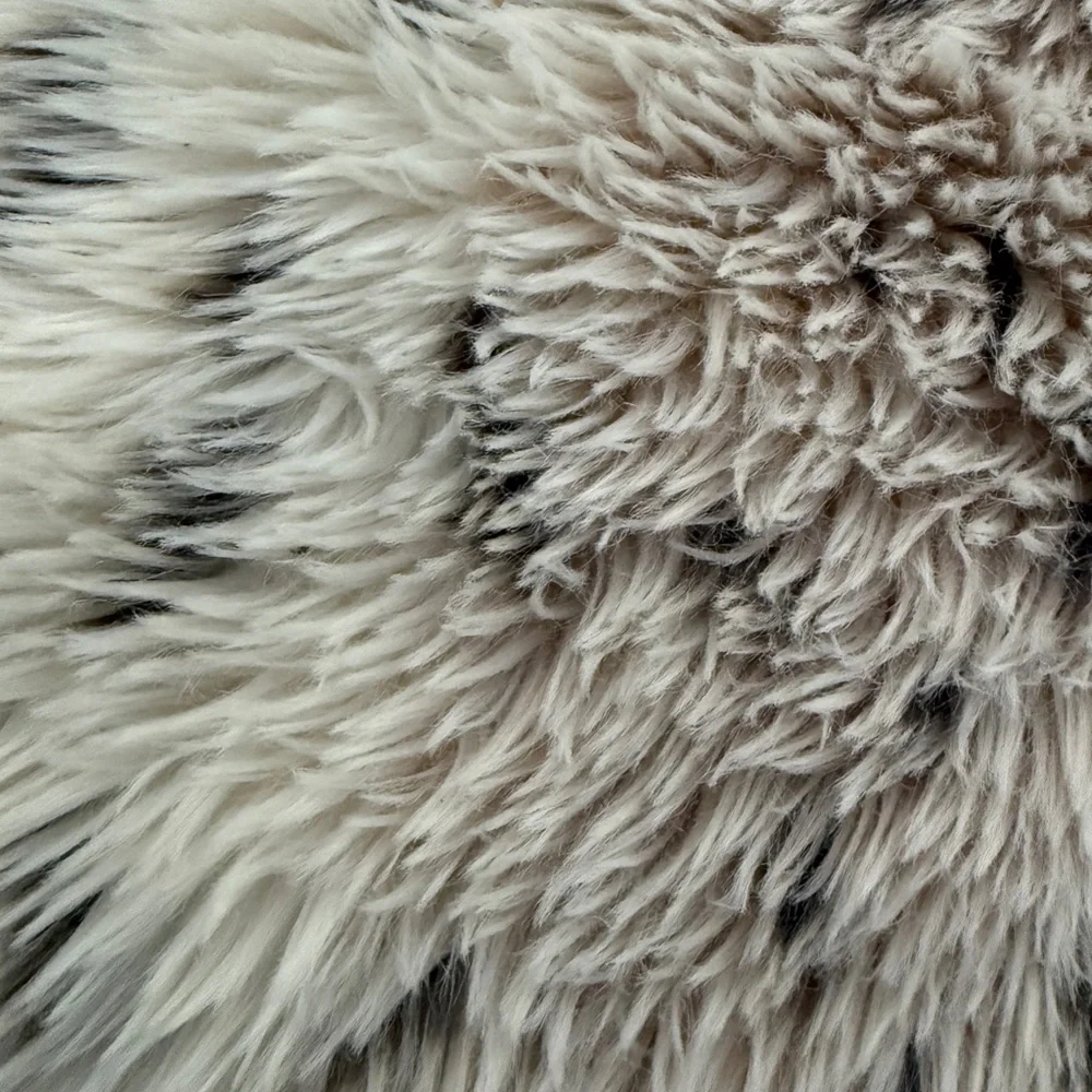 Leopard Faux Fur Throw Pillow 20x20”